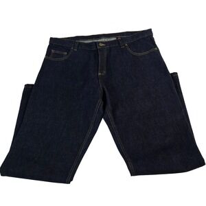 Dearborn Denim Jeans 42x32 Dark Wash Straight Leg Cotton‎ Made In Chicago